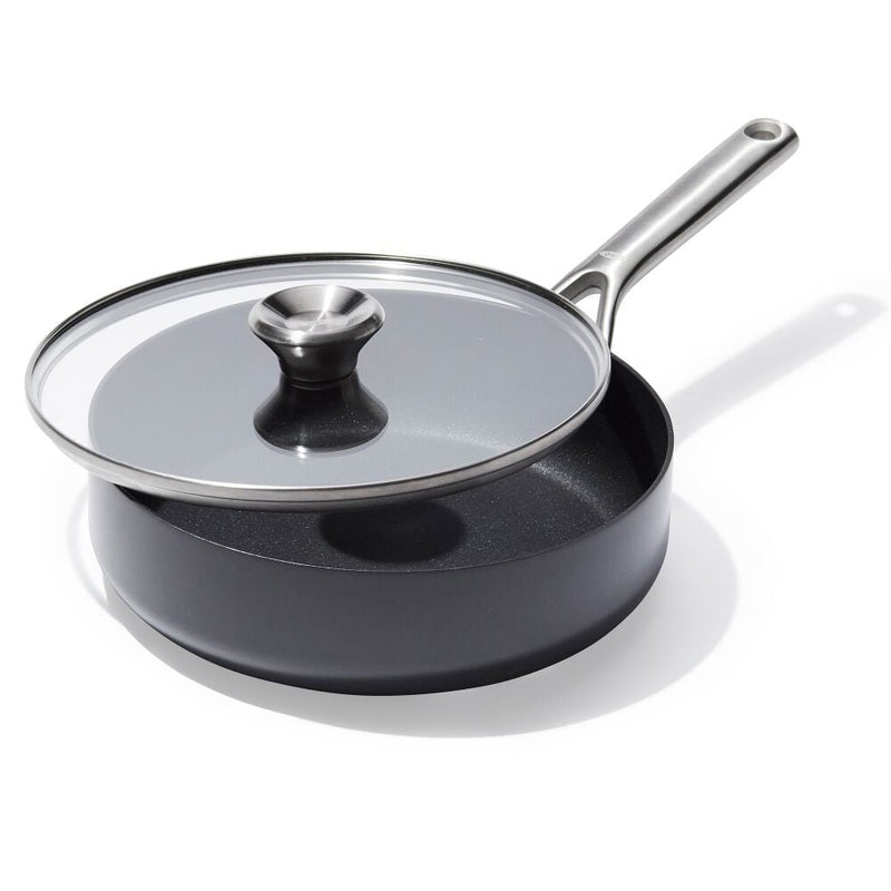 Ceramic Professional Non-Stick 3-Quart Sauté Pan with Lid O4