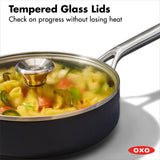 Ceramic Professional Non-Stick 3-Quart Sauté Pan with Lid O4