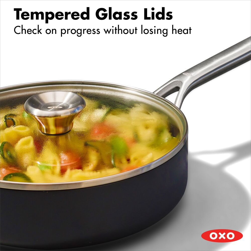 Ceramic Professional Non-Stick 3-Quart Sauté Pan with Lid O4