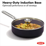 Ceramic Professional Non-Stick 3-Quart Sauté Pan with Lid O4