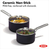 Ceramic Professional Non-Stick 4-Piece Saucepan Set (1.7 Qt & 2.3 Qt) S9