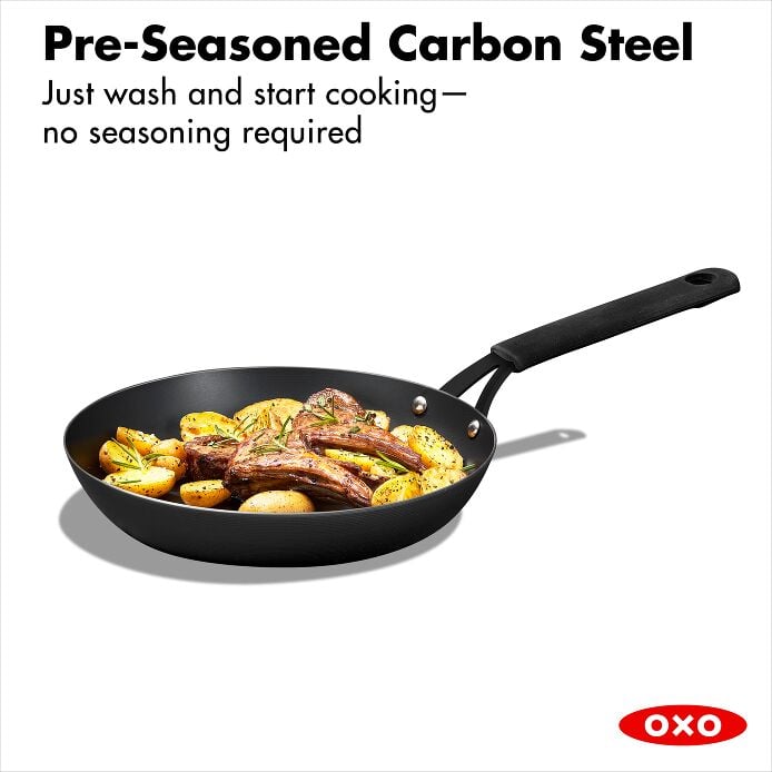 Carbon Steel Obsidian Series 10-Inch Frypan with Silicone Sleeve B9