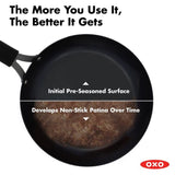 Carbon Steel Obsidian Series 10-Inch Frypan with Silicone Sleeve B9
