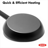 OXO Carbon Steel Obsidian Series 12-Inch Frypan with Silicone Sleeve W4