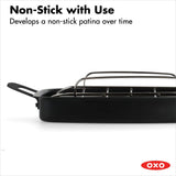 Carbon Steel Obsidian Series Roaster with Rack S2