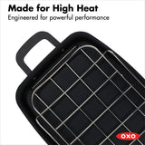 Carbon Steel Obsidian Series Roaster with Rack S2