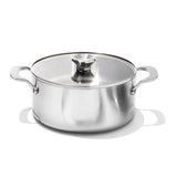 Stainless Steel Mira Series 5.2qt Casserole And Lid D6