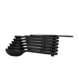7 Piece Plastic Measuring Spoons - Black H2
