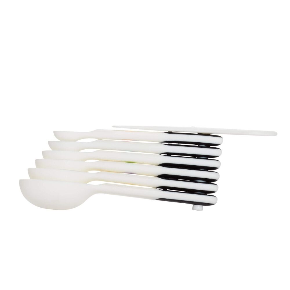 7 Piece Plastic Measuring Spoons - White S4