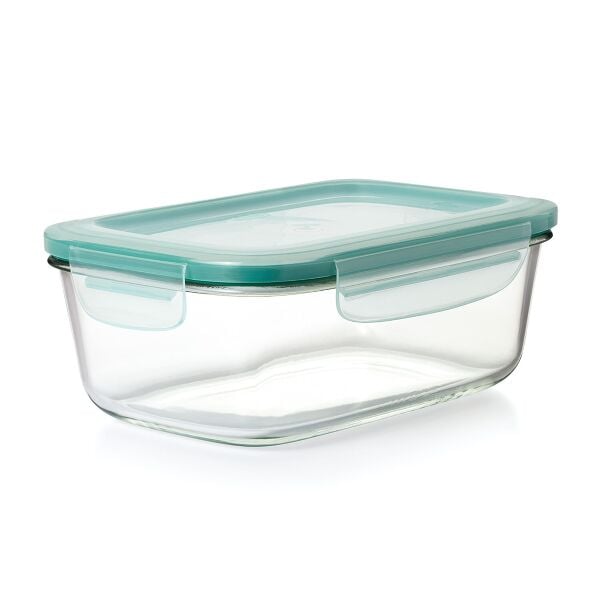 Smart Seal 8 Cup Glass Rectangle Container - Teal K2
