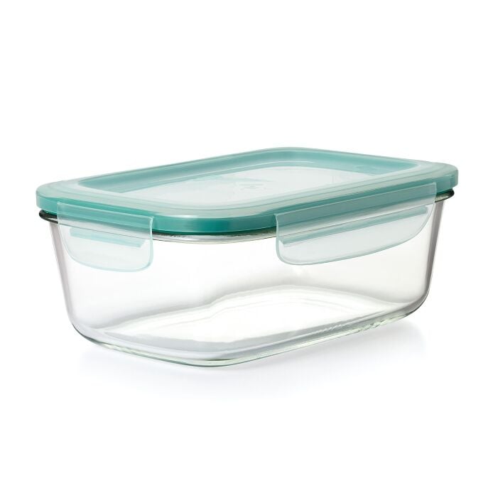 Smart Seal 8 Cup Glass Rectangle Container - Teal K2