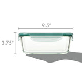 Smart Seal 8 Cup Glass Rectangle Container - Teal K2