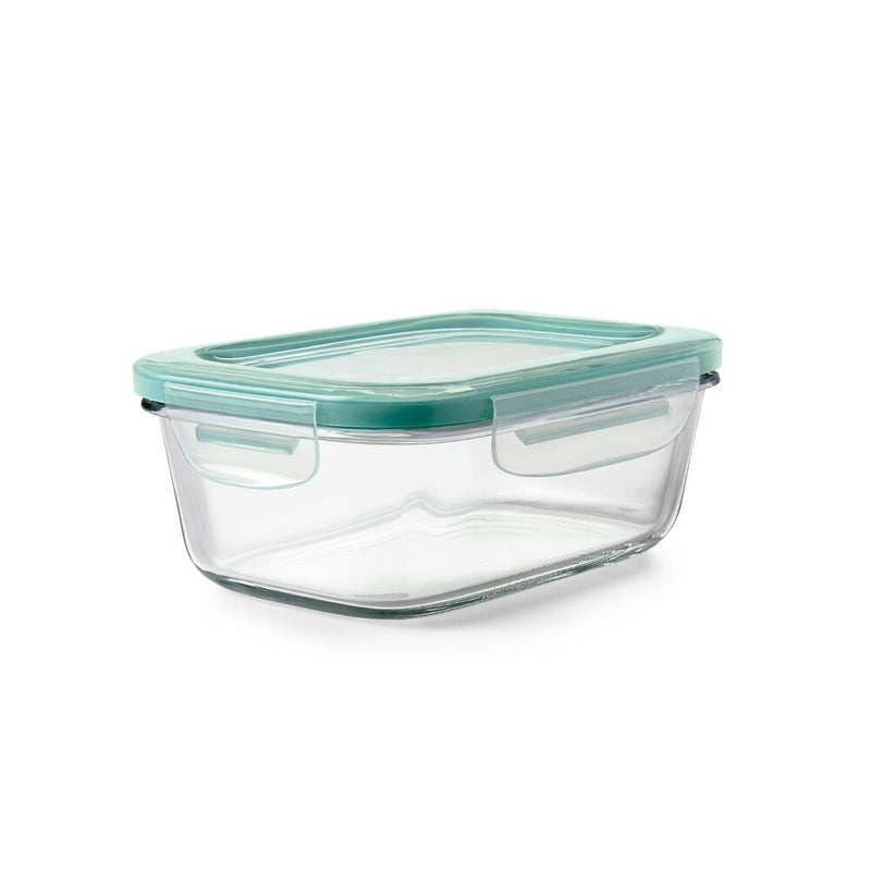 Smart Seal 3.5 Cup Glass Rectangle Container - Teal I2