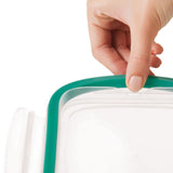 Smart Seal 3.5 Cup Glass Rectangle Container - Teal D7