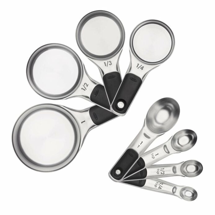 Stainless Steel Measuring Cups and Spoons Set A4