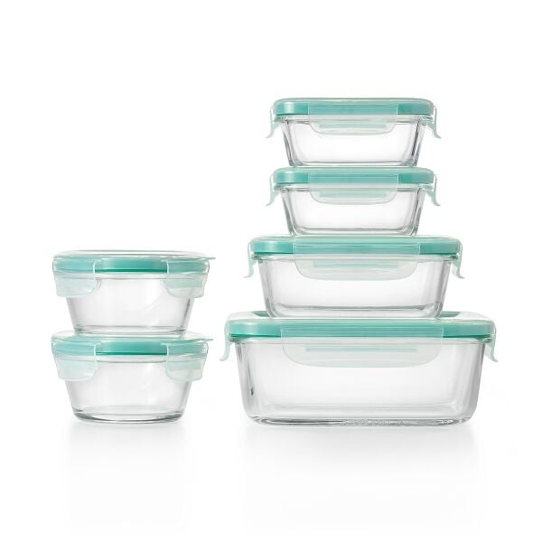 OXO Good Grips 12 Piece Smart Seal Glass Container Set F0