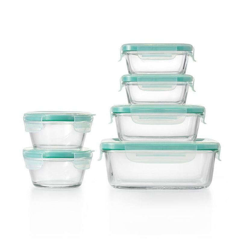 OXO Good Grips 12 Piece Smart Seal Glass Container Set F0