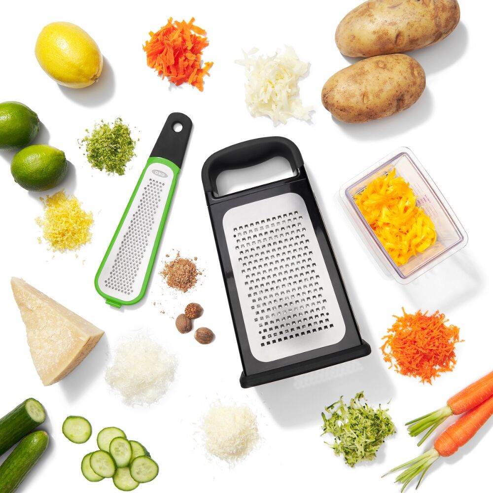 Etched Box Grater With Removable Zester P6