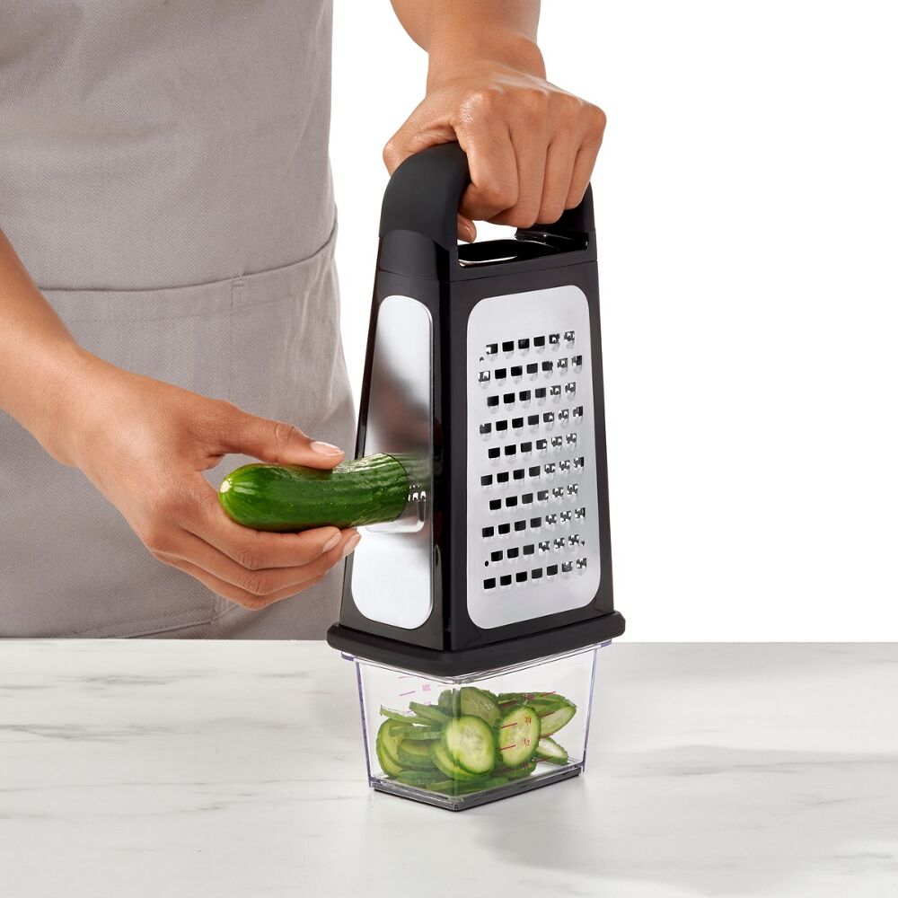 Etched Box Grater With Removable Zester P6