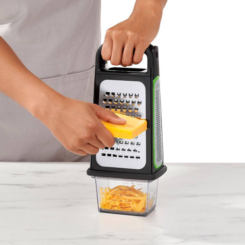 Etched Box Grater With Removable Zester P6