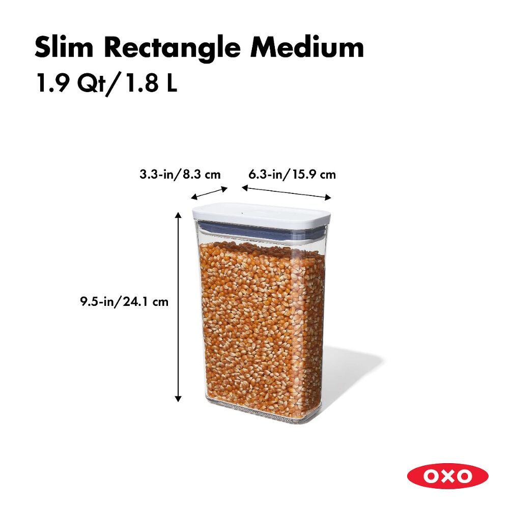 POP Container - Slim Rectangle Medium (1.9 Qt.) B8