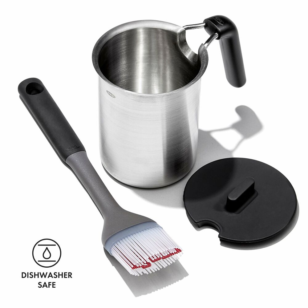 Grilling Basting Pot and Brush Set J9