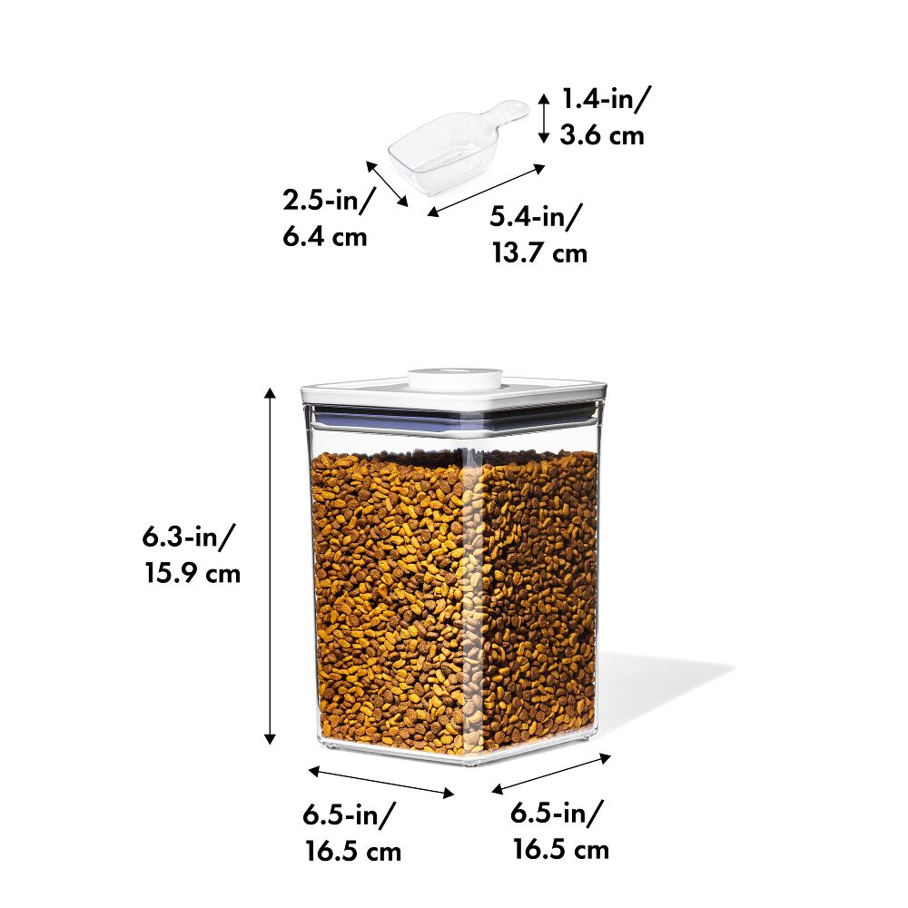 OXO Good Grips Pet POP Container – 4.4 Qt/4.2 L with Scoop K0
