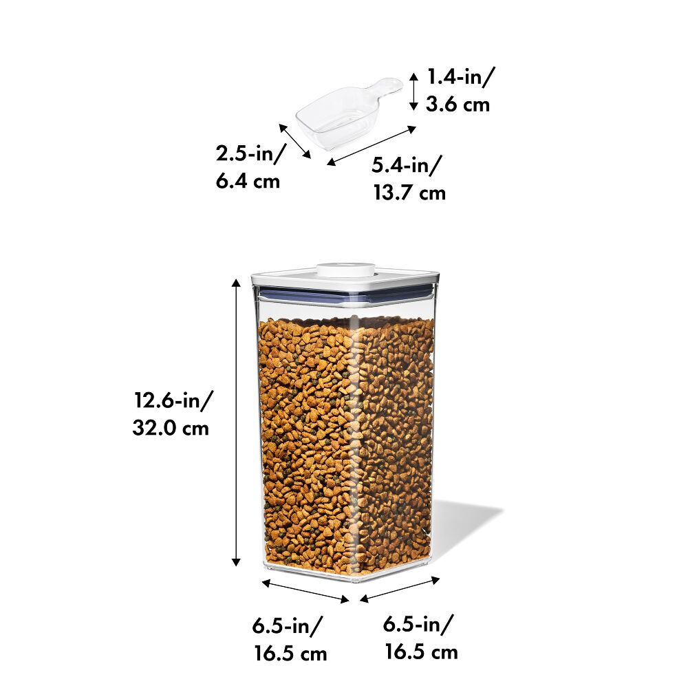 OXO Good Grips Pet POP Container – 6.0 Qt/5.7 L with Half Scoop W6