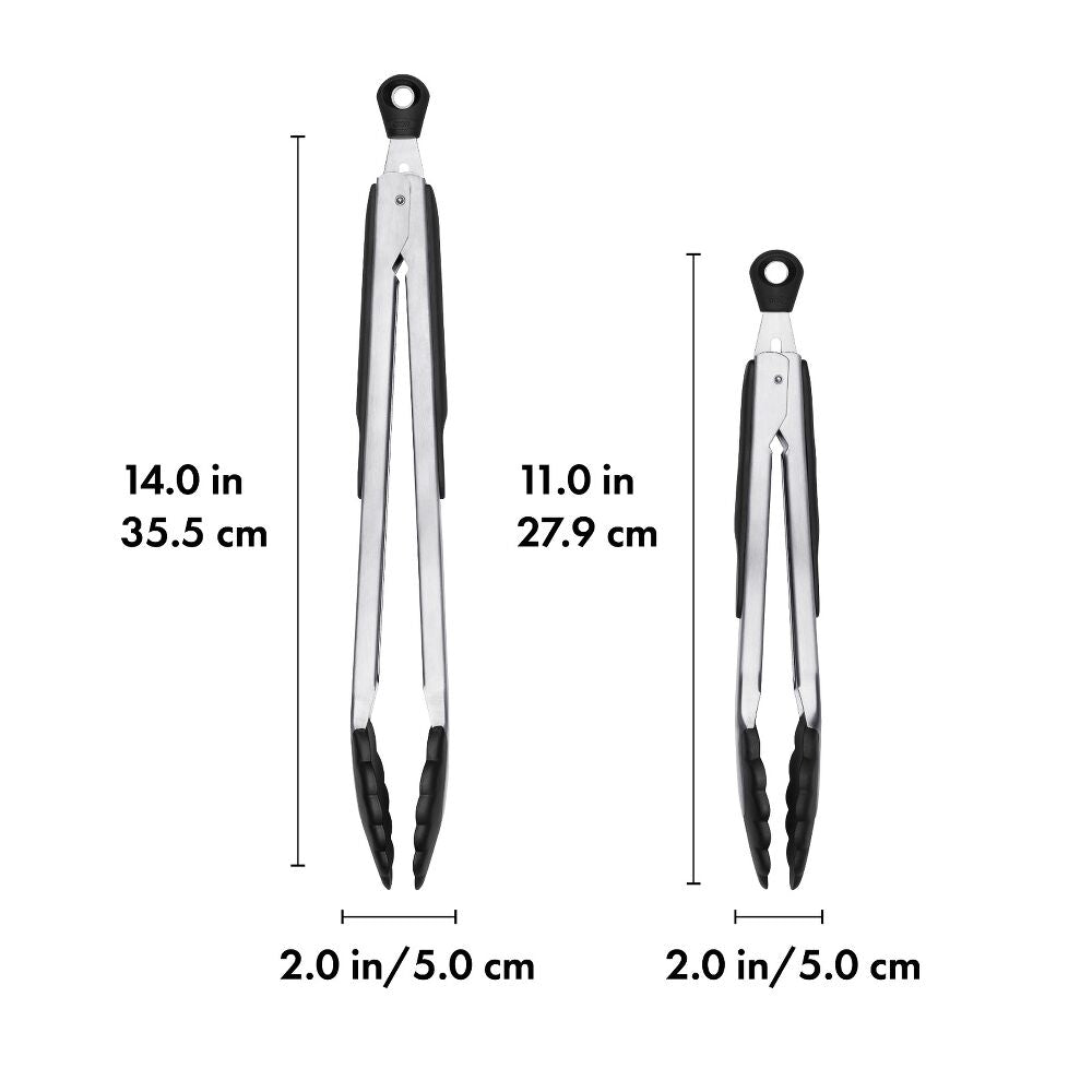 2-Piece Tongs with Nylon Heads Set F3