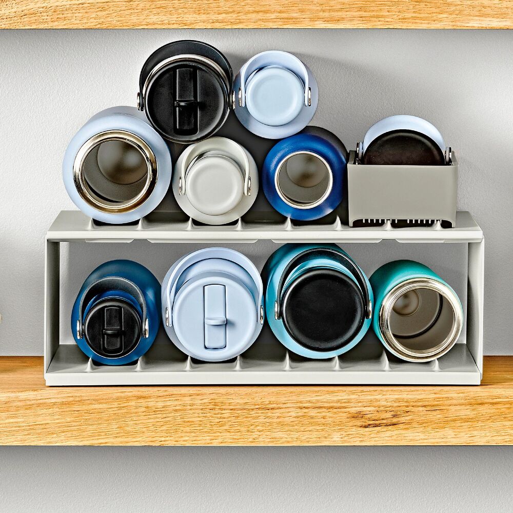 Water Bottle Organizer with Accessory Bin C0