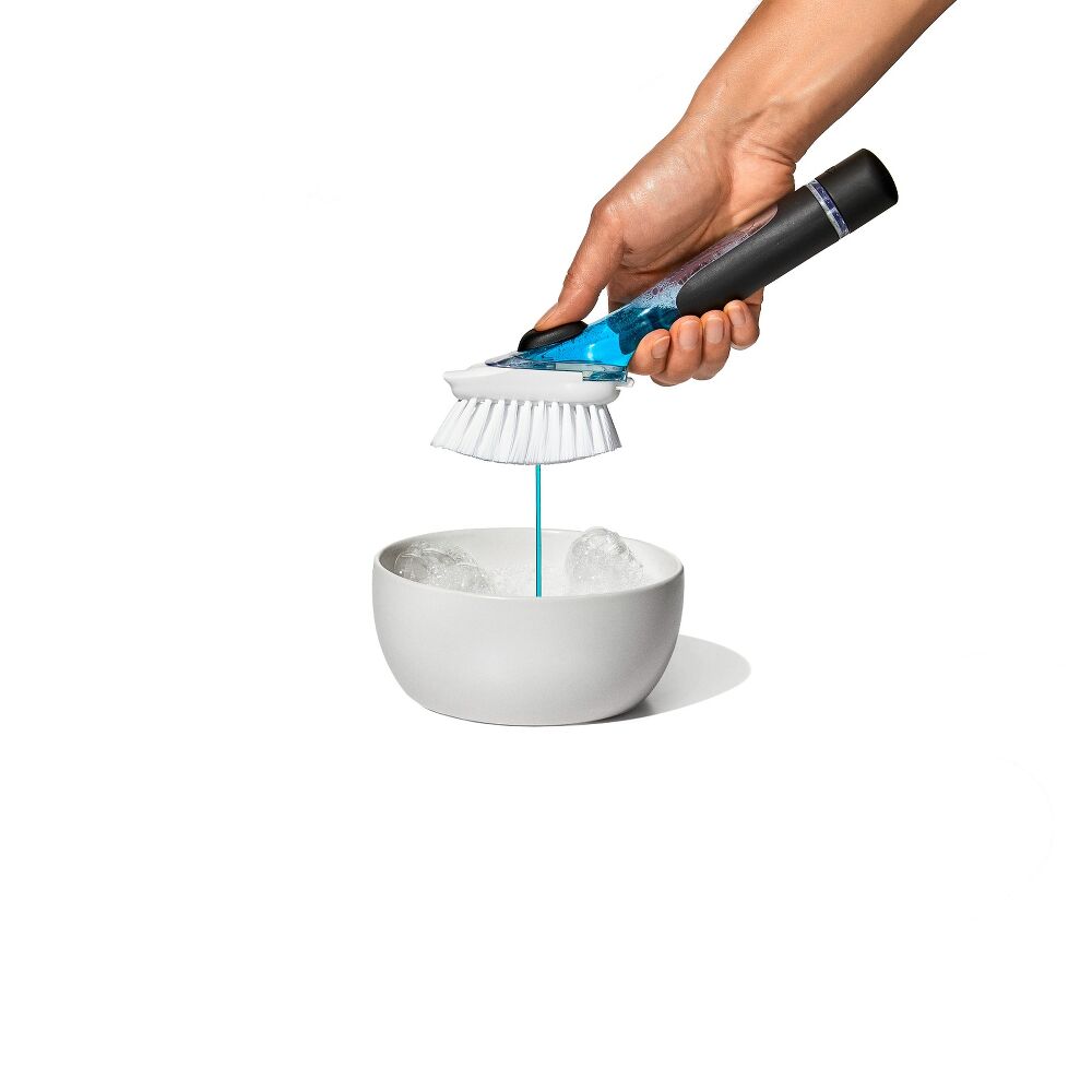 Soap Dispensing Dish Brush Storage Set T5