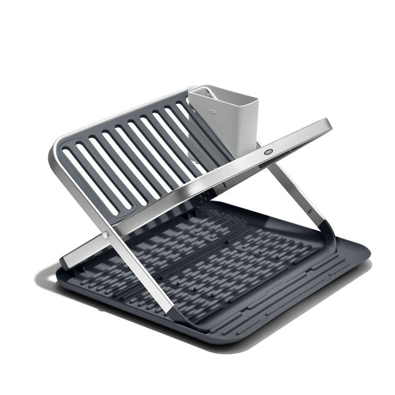 OXO Good Grips Aluminum Fold Flat Dish Rack J8