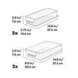 4 Piece Refrigerator Storage Bin Starter Set X1