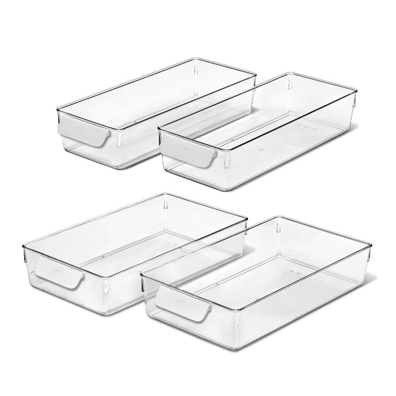 4 Piece Refrigerator Storage Bin Starter Set X1