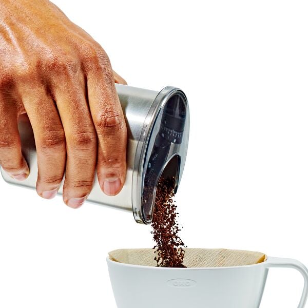 Replacement Coffee Grounds Container for Conical Burr Coffee Grinder - Stainless Steel O0
