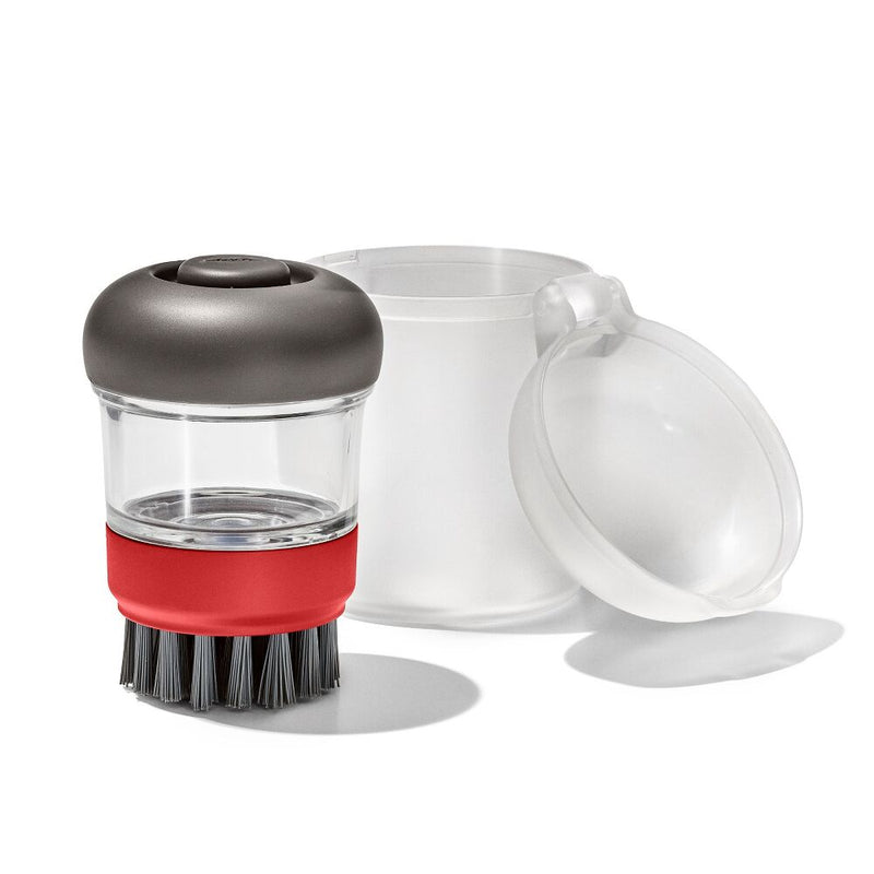 Outdoor Soap Dispensing Dish Brush with Storage Case S3