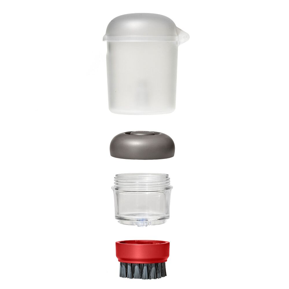 Outdoor Soap Dispensing Dish Brush with Storage Case S3