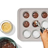 Non-Stick Pro Ceramic Coated Metal Bakeware 12 Cup Muffin Pan Q2