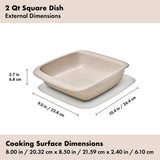 2 Qt Square Stoneware Baking Dish A0