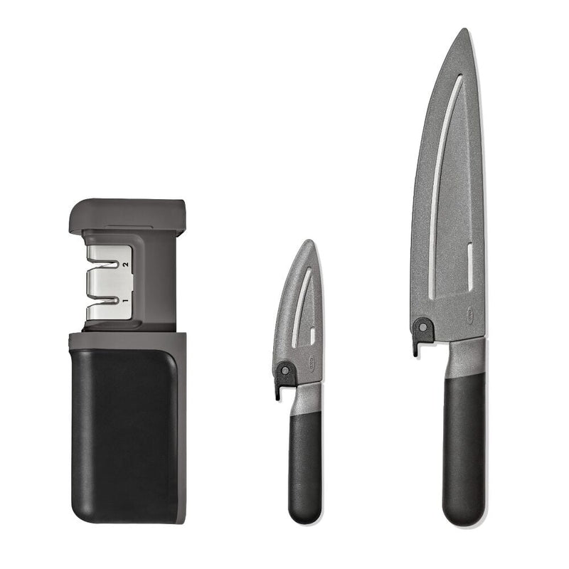 3-Piece Knife & Sharpener Set W1