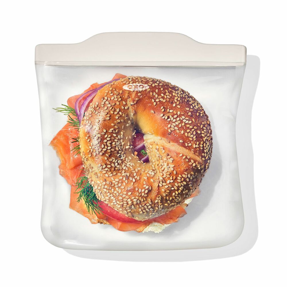 Silicone Reusable Bag -  4 Piece Lunch Set - Oat/Lagoon Z0