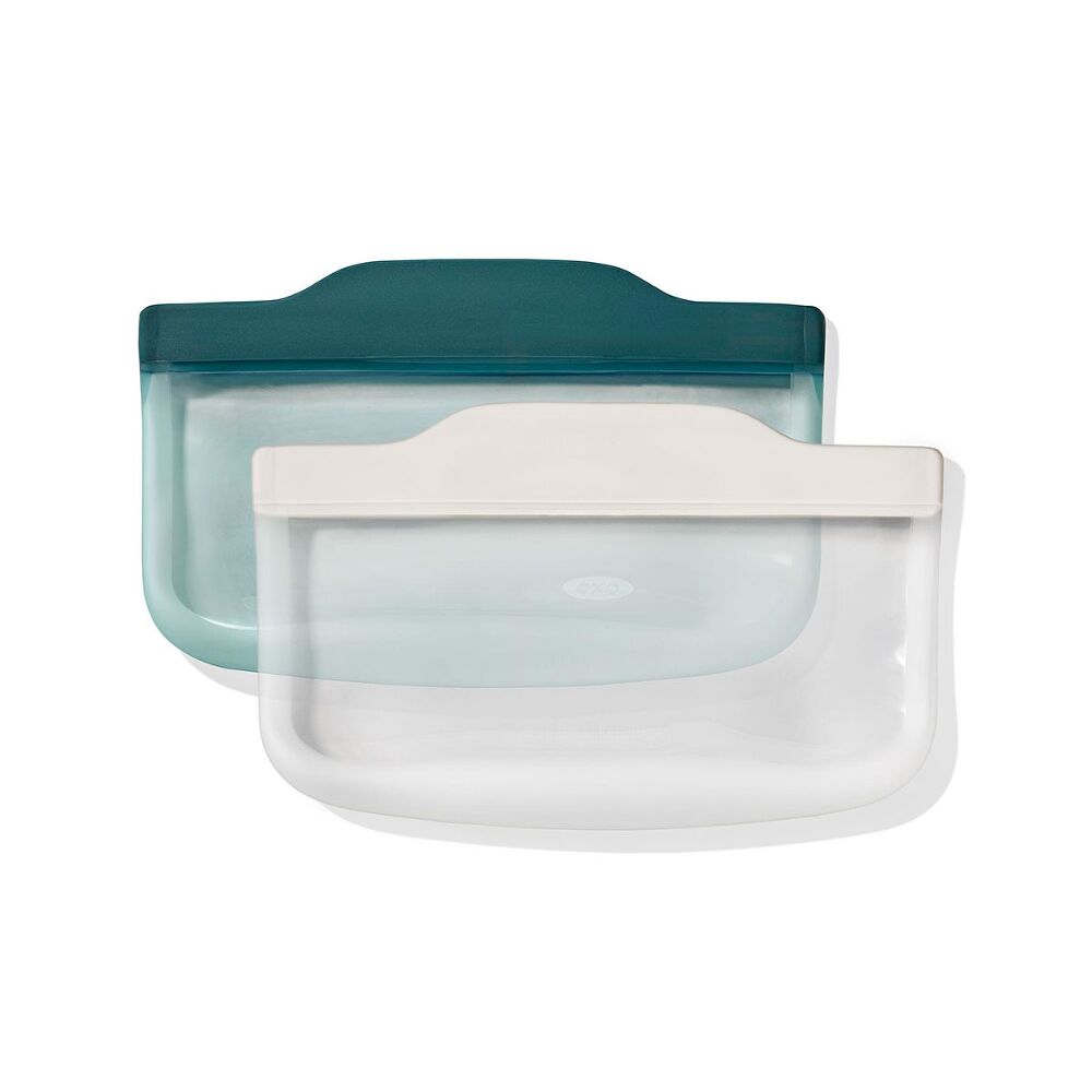 Silicone Reusable Bag -  4 Piece Lunch Set - Oat/Lagoon Z0