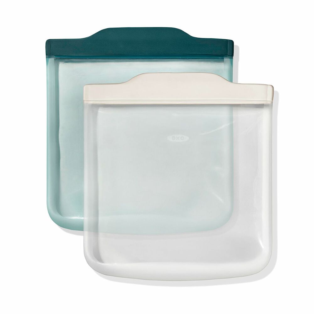 Silicone Reusable Bag -  4 Piece Lunch Set - Oat/Lagoon I4