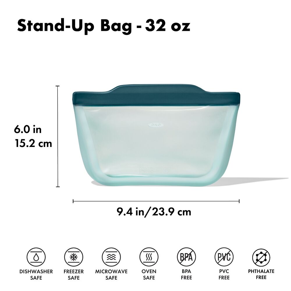Silicone Reusable Bag - Stand-Up Quart (32 oz) - Lagoon K6