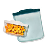 Silicone Reusable Bag - 4 Piece Starter Set - Oat/Lagoon M1