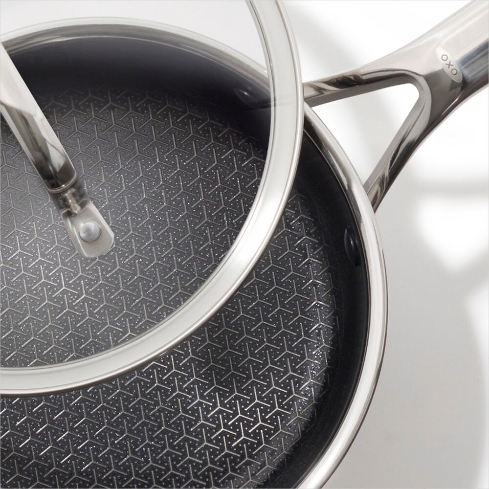 Trident Hybrid Non-Stick Stainless Steel 2.5 Qt Saucepan with Lid I2
