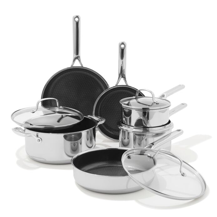 Trident Hybrid Non-Stick Stainless Steel 10-Piece Set X3