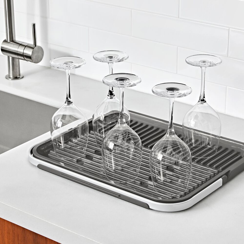 OXO Good Grips Compact Drying Rack with Dish Rest D4