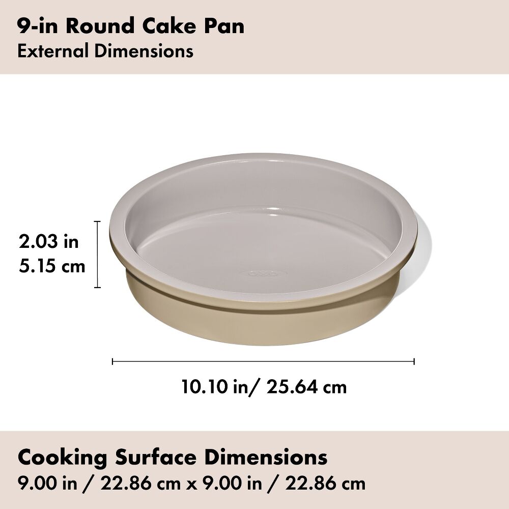 Non-Stick Pro Ceramic Coated Metal Bakeware 9” Round Cake Pan K4