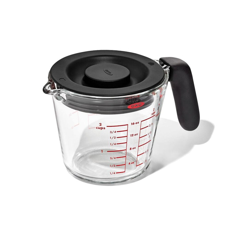 2 Cup Glass Measuring Cup with Lid N4